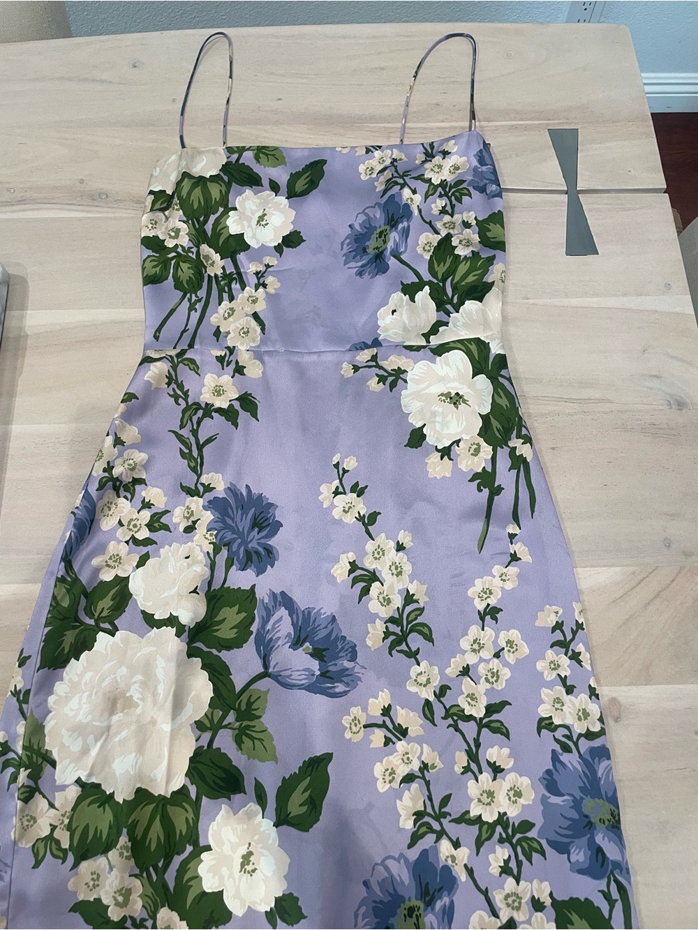Reformation Lilac Floral Frankie Slip Maxi Dress - Picture 5 of 15